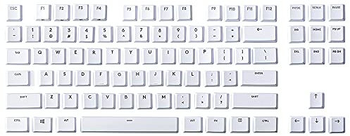 HUYUN A Full Set 87 keycaps Replacement for Logit G813/G815/G913/G915 TKL RGB Mechanical Gaming Keyboard (White 87 Keys)