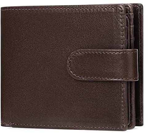 GAEKEAO Mens Wallets，RFID Blocking Leather Wallets for Men with 15 Credit Card Holders，Bifold Wallet，Mens Leather Wallet with Zip Coin Pocket & ID Window
