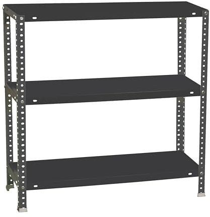 Simon Rack Estanteria Metalica 900x900x500 mm, 3 Alturas, Bandeja Metal, 100 kg de Punto Flexión, Estanteria Almacenaje, Antracita - Comfort