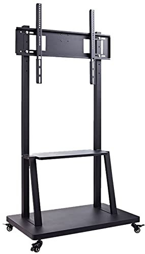 SRHIMEOS TV Ständer mit Rollen TV Wagen Fernsehständer Höhenverstellbar für 40-100 Zoll LCD LED OLED Plasma Flach & Curved Fernseher bis zu 100KG, Max VESA 800x610 mm