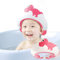 FUSACONY Duschhaube Kinder, Baby Verstellbarer Shampoo Schutz, Shampoo Bade Bad SchüTzen Weiche Kappe Hut, Kappe Wasserdicht Cap für Kinder 0-9 Jahre Jungen & Mädchen (Dinosaurier Rosa)