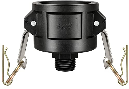 Huazu IBC Tote Tank Drain Adapter 2 Zoll Camlock Armaturen auf 3/4 Zoll Außenschlauch Gewinde für IBC-Tragetaschen und Gartenschlaucharmaturen