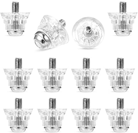 12 Pcs Football Studs Sport Metal Tipped Football Studs Kids Replacements Metal Tipped Replacement Plastic Football Studs Rugby Studs Replacement Football Boot Studs for Men Boy Kids Adults Shoes