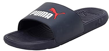 Puma Unisex Adults Cool Cat 2.0 Slide Sandals, Parisian Night-Puma White-Puma Red, 3 UK