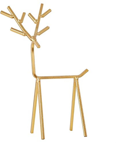 RHSH Porte Bijoux Collier de Support de Bijoux doré 3D Collier d'oreilles Organisateur Arbre géométrique de cerf Rack for Anneaux Bracelets Porte Bijoux Présentoirs