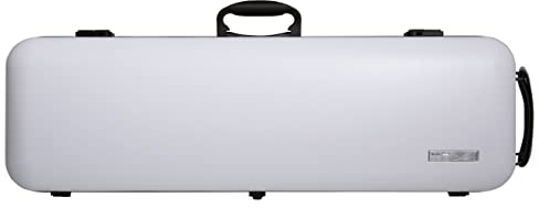GEWA violin case AIR 2.1 - Made in Germany - white matt - thermoplastic shell - lightweight/shatterproof - combination lock - accessory pocket/music pocket - backpack straps - side handle
