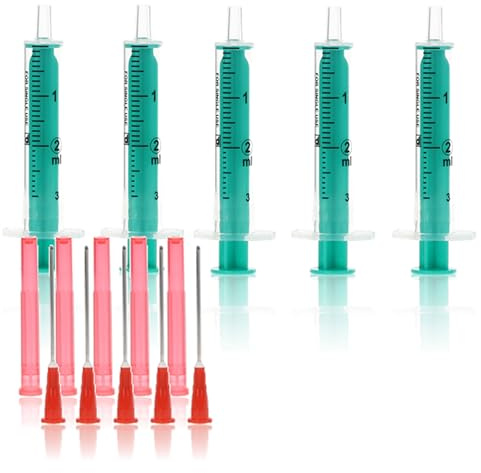 Horn Medical Spritzen-Set für Hobby & Heimwerken mit stumpfen Nadeln (5x 2ml & 5x Kanüle)