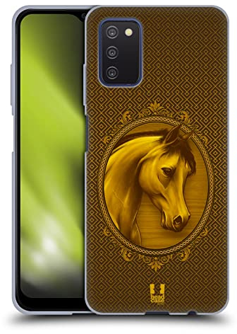 Head Case Designs Adelig Jahr des Pferdes Soft Gel Handyhülle Hülle kompatibel mit Samsung Galaxy A03s (2021)