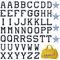 56Pcs Iron on Letters Patches, Black Sew on Letter Patches Alphabet Embroidered Patch A-Z Badge Decorative Repair Patches Star Applique Letter Patches for Clothes, Dress, Hat, Jeans, DIY Accessories
