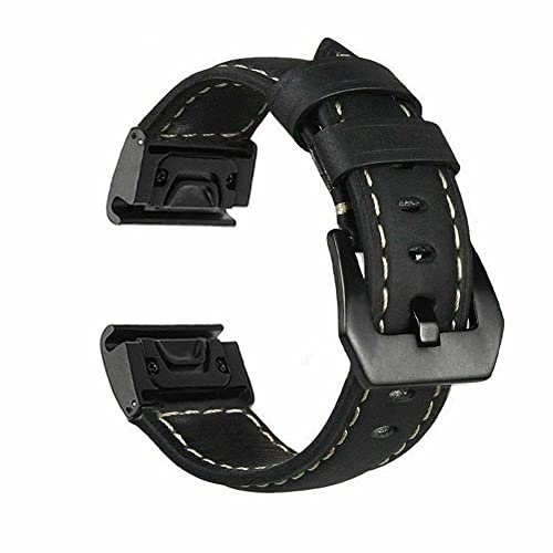 IENYU 20 22 26 mm Lederarmband für Garmin Fenix 7X 7 7S 6X 6 6S Pro 5X 5 5SPlus 3HR 935 D2 Uhrenarmband mit Schnellverschluss, 20mm Fenix 5S 6SPro, Achat