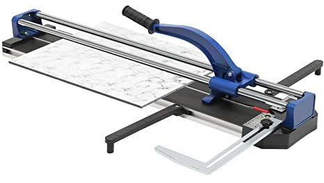 Manueller Fliesenschneider, Profi Fliesenschneidmaschine, 15mm Fliesen Maschine Schnittlänge Fliesenschneider Einstellbare Laserführung für Preciser Fliesen Schneiden (Blau)