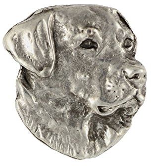 Art-Dog Unikate Silber Hund Anstecknadel - Versilbert Handmade - Broschen Frauen - Lustige Pins - Silber Brosche Schmuck - Labrador Retriever – 1,8x1,6x4,5cm