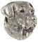 Art-Dog Unikate Silber Hund Anstecknadel - Versilbert Handmade - Broschen Frauen - Lustige Pins - Silber Brosche Schmuck - Labrador Retriever – 1,8x1,6x4,5cm