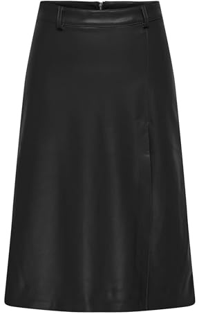 ONLY Damen Onlmagga Faux Leather Skirt OTW Rock (1er Pack)