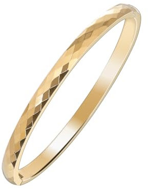 JJDreams Damen Gold Edelstahl Armband Runder Armreif 4/6 mm Armreif