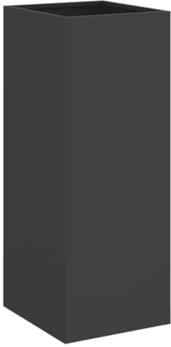 vidaXL Jardinière, Bac à Fleurs, Pot de Plantes, Boîte à Fleurs, Jardinière Surélevée de Jardin Patio Terrasse, Noir 32x29x75 cm Acier