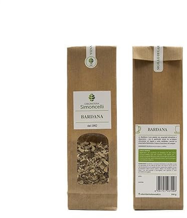 Tisana Bardana 200 grammi - Erboristeria Simoncelli - Infuso Detox con Bardana per la Depurazione del Fegato e la Regolazione del Metabolismo