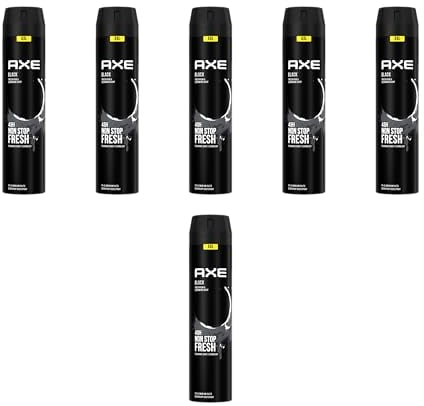 Axe Bodyspray Black ohne Aluminiumsalze 6x 250ml Deo Deodorant Männerdeo für Herren Männer Men