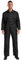 Yhong Herren Damen Basic Overall Arbeitsoverall Langarm Jumpsuit mit Druckknopf Staubschutzoverall Arbeitskleidung Uniformen gr. S-3XL Schwarz L