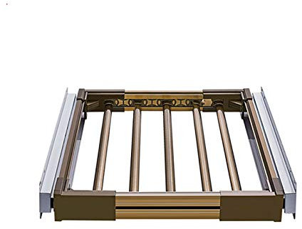 Ausziehbarer Hosenbügel für,. Hosenregalschublade, ausziehbarer Krawattenhalter-Kleiderstange, breitenverstellbares Gestell for den Kleiderschrank(Champagne Gold,45)