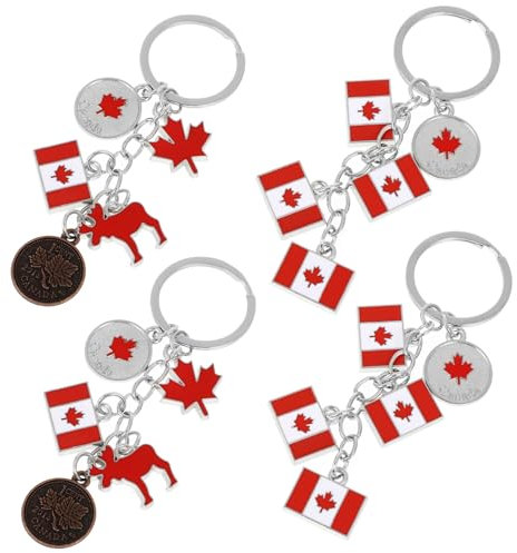 Yardenfun 12stücke Teiliges Schlüsselanhänger Mit Kanadischer Flagge Dekorative Schlüsselhalter Für Taschen Geldbörsen Partygeschenke Für Freunde Und Familie