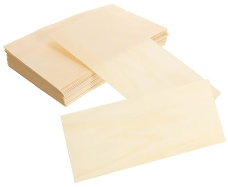 Cabilock Revestimiento de Placa de Madera Fina Natural 50 Piezas Revestimiento para Envolver Sashimi Que Absorbe El