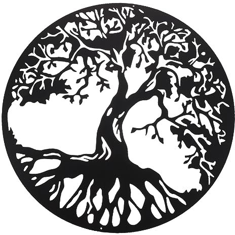 Toyvian Eisen Wandbehang Garten Stil Baum Plaque