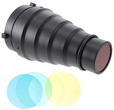 OSALADI Kit Tubo Fascio Luce per Flash in Plastica, Griglia a Struttura Esagonale e Filtri, Effetto Spot per Fotografia Beauty e Ritratto,