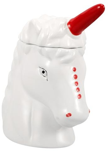 Zerodeko Unicorn Ceramic Mug Hawaiian Party Cocktail Cup Wine Glass Cute Bar Drinking Tiki Cup Decorative Cartoon Design for Party Use
