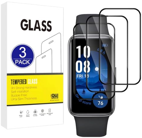 X-Dision compatible con Huawei Band 10/Band 9/Band 8 Protector de Pantalla,3 Piezas[Cobertura 3D] Película Protectora de TPU Flexible HD sin Burbujas[No es Cristal],Antiaceite y Antiarañazos