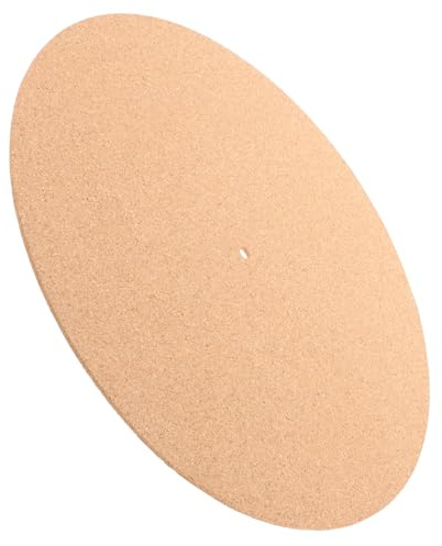 Korkmatte für Vinyl Plattenspieler Khaki als Slipmat | Plattentellermatte aus Kork, für Schallplatte und Turntable, Zubehör für Schallplattentische