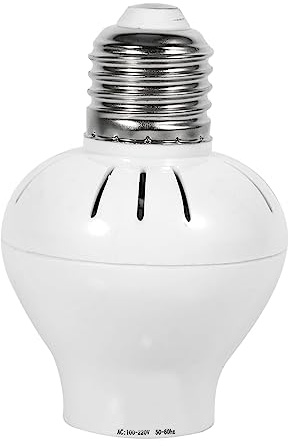 PIR Bewegungsmelder E27 LED Glühbirne Fassung, für Schrank Garage | 100-240 V AC, automatische Ein/Aus Schalter, Energiesparlampe, für Innenräume