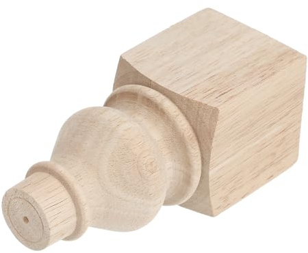 FIXOSHEE Unbehandelte Runde Holzmöbelfüße 15cm Gedrechselte Sofabeine und Rustikale Tischbeine Ersatz für Schrank und Wohnzimmermöbel Vielseitig Einsetzbar