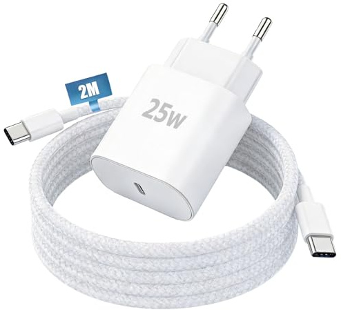 25W USB C Ladegerät 2M mit iPad Ladekabel, 25W iPad Ladegerät Schnellladegerät mit 2m USBC iPhone Ladekabel Original für iPad Pro 12.9/11 2018~2026/Mini 6/Air 5/4 Gen, iPhone 15 16 17 Pro Max