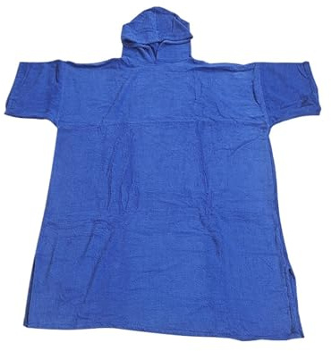 Übergroßer Surf-Poncho mit Kapuze, Mikrofaser-Handtuch, Baumwoll-Robe for Schwimmen, Neoprenanzug, Wechseln, for Männer und Frauen, Surf-Zubehör(Blue)