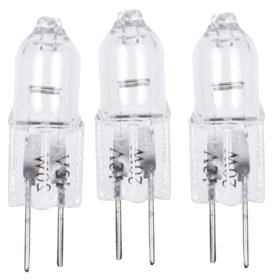 PACK OF 3 HQ - 20W G4 HALOGEN LAMP BULBS 2 PIN 12 VOLT 2000 HOUR LIFE
