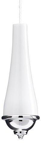 Croydex AJ177641 Classic White and Chrome Light Pull, 60mm