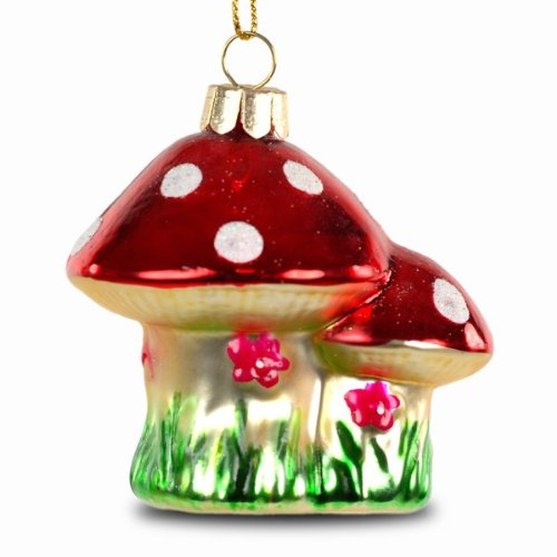 Sikora Christbaumschmuck Glas Ornament/PILZ FLIEGENPILZ - H: 8cm