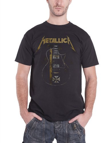 Probity Herren T-Shirt Metallica - Hetfield Iron Cross, Schwarz, M