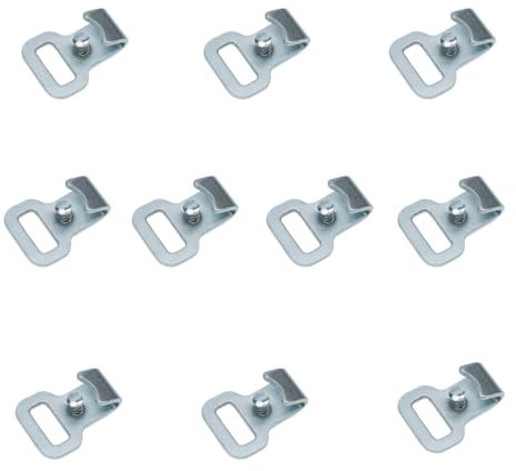 LOADCARE 10x Flachhaken mit Sicherung, Endbeschlag Endfitting für Stäbchenzurrschiene