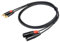 PROEL CHLP330LU3 - Cavo audio professionale ”STEREO” con connessioni 2 X spina RCA maschio a 2 x spina volante Cannon XLR 3P Maschio - 3mt., Nero