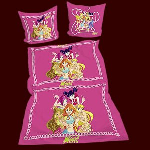 Parure de lit Licence WINX Club coton house de couette + 2 taie d'oreillers