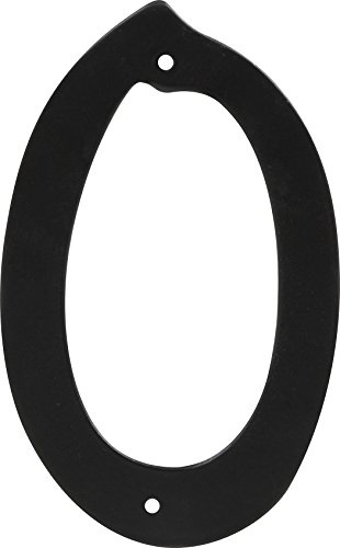 The Hillman Group 841616 4-Inch Black Die Cast Aluminum Number 0 by The Hillman Group