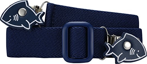 Playshoes Unisex Schnalle Zum Klipsen Elastik-Gürtel Clip Uni, Marine Hai, 116-140