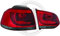 in.pro. 2215496 HD Rückleuchten VW Golf 6 , Baujahr: 08-12, klarglas, rot-smoke