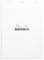 RHODIA 18201C - Stapled Notepad N°18 White - A4 - Small Squares - 80 Detachable Sheets - 80G White Clairefontaine Paper - Soft, Resistant and Waterproof Coated Card Cover - Basics, 210x297mm