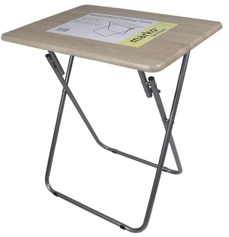 Large Wood Effect Folding Table Multi-Function TV Dinner Desk