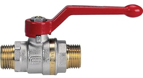 Robinet boisseau sphérique laiton bague MM poignee alu 20x27 PN 40