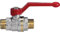 Robinet boisseau sphérique laiton bague MM poignee alu 20x27 PN 40