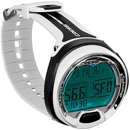 Cressi Leonardo dive computer, air/Nitrox and depth gauge modes, WEEE no.: DE 13961704, bilocerna